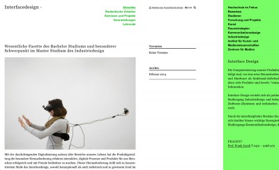 Muthesius Kunsthochschule Website